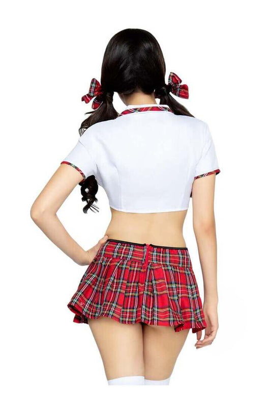 Leg Avenue Miss Prep School Costume in Red/White 1