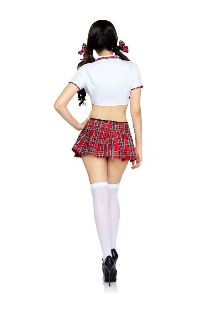 Leg Avenue Miss Prep School Costume in Red/White 4