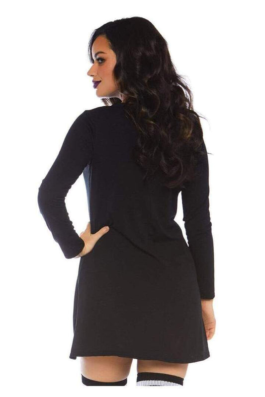 Leg Avenue More Boos Jersey Dress with Pockets in Black 1