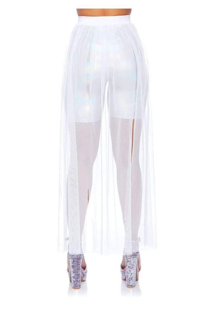 Leg Avenue Multi Slit Sheer Full Length Maxi Skirt in One Size 1
