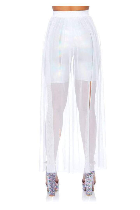 Leg Avenue Multi Slit Sheer Full Length Maxi Skirt in One Size 1