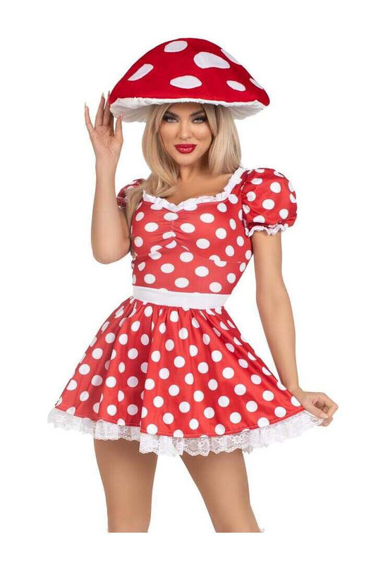 Leg Avenue Mushroom Hat Red/White in One Size 1