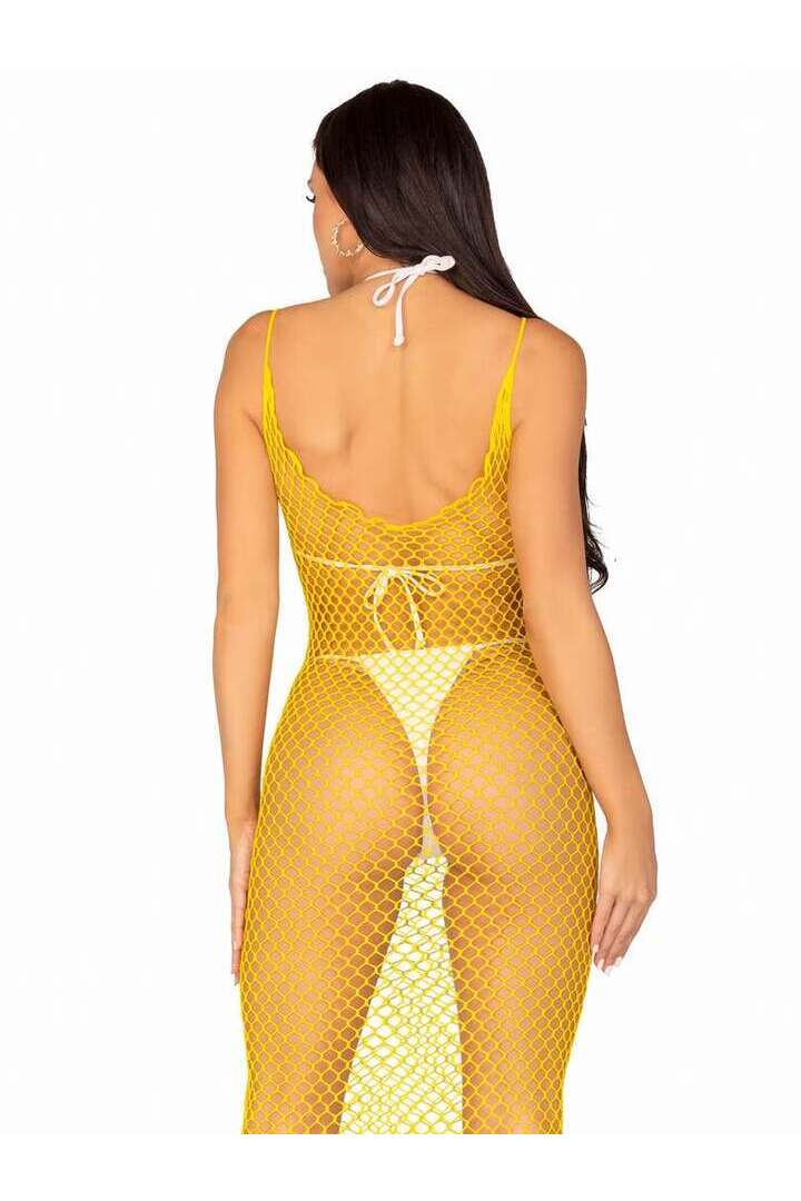 Leg Avenue Never Enough Backless Maxi Dress in One Size 16