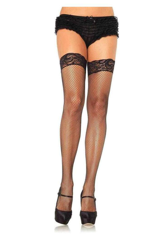 Leg Avenue Nicole Fishnet Thigh High Stockings in One Size