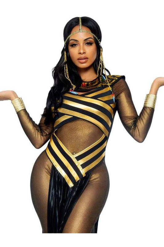 Leg Avenue Nile Queen Catsuit Costume in Gold/Black