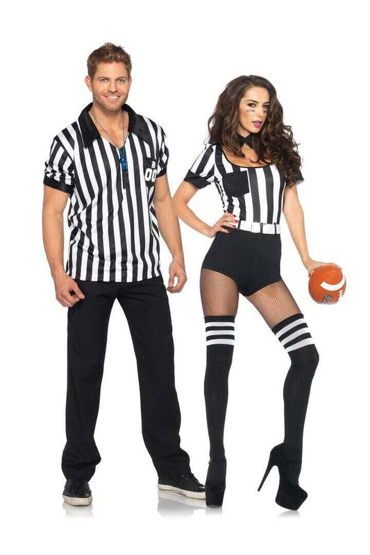 Leg Avenue No Rules Referee Sports Costume in Black/White 1