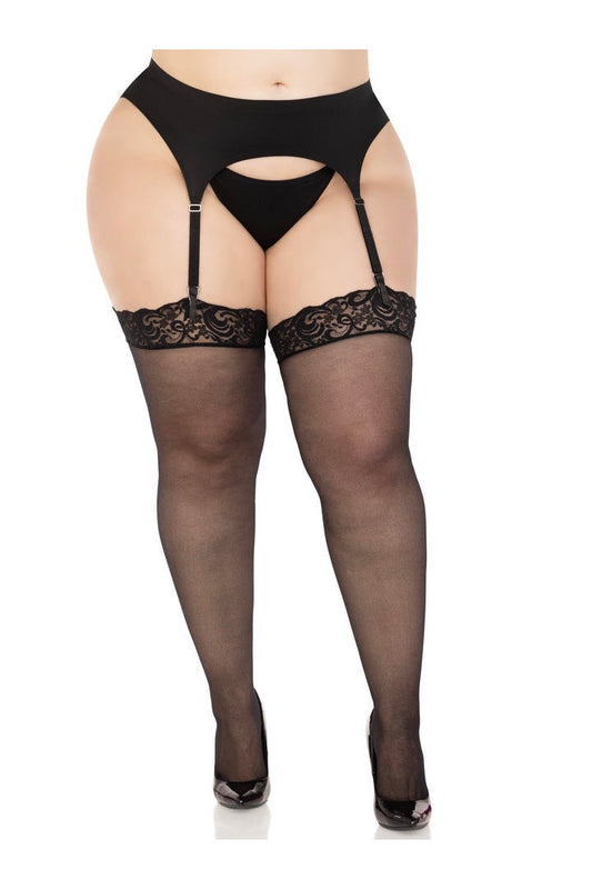 Leg Avenue Nuna Thigh High Plus Stockings in Queen Size