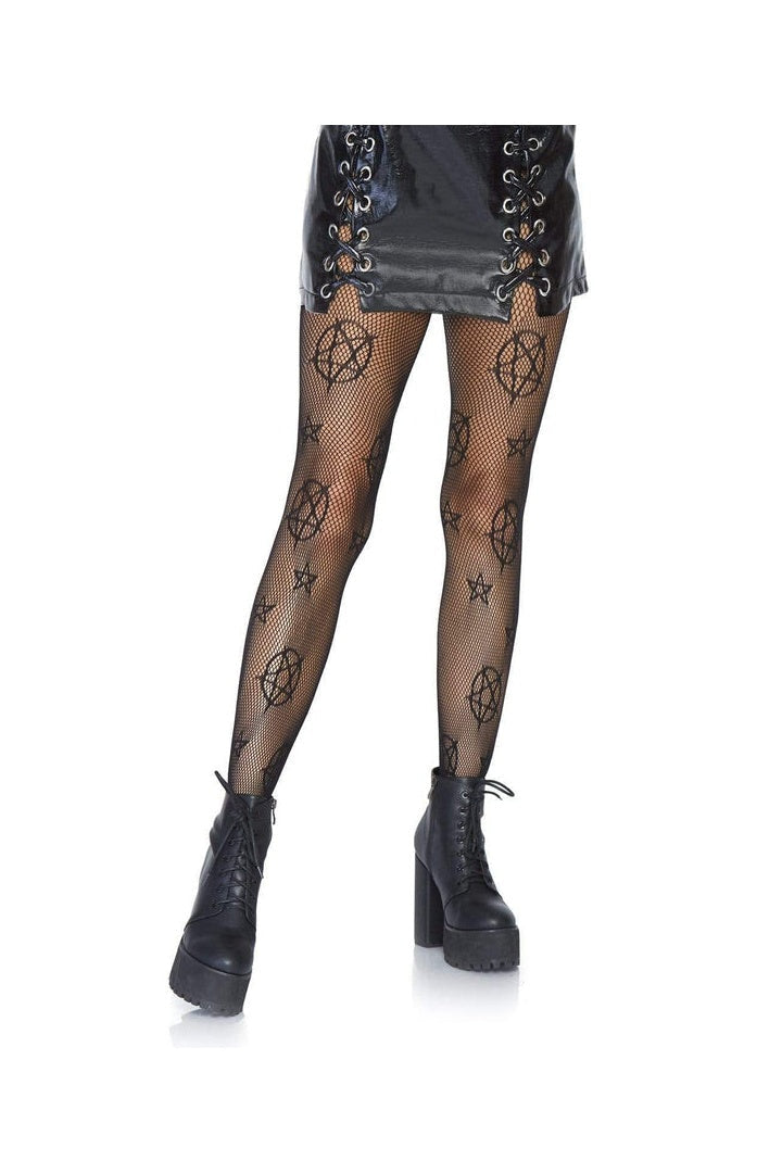 Leg Avenue Occult Net Tights Black in One Size 2