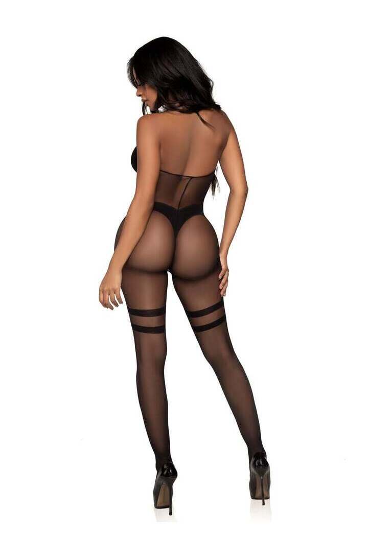Leg Avenue One True Love Bodystocking Black in One Size 5