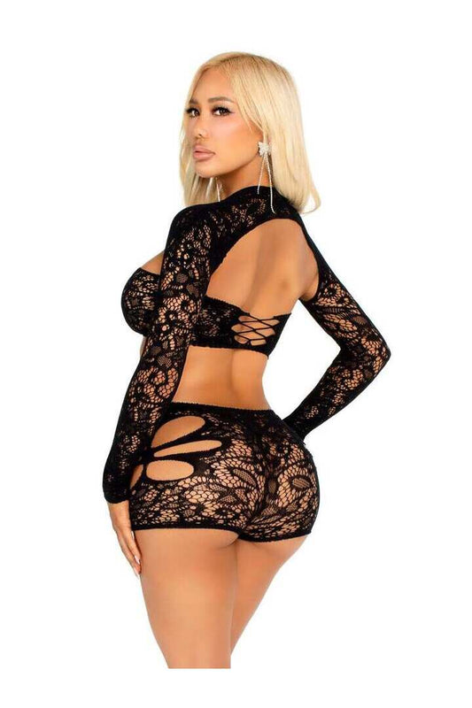 Leg Avenue Only Tonight Bra and Panty Set Black in One Size 1