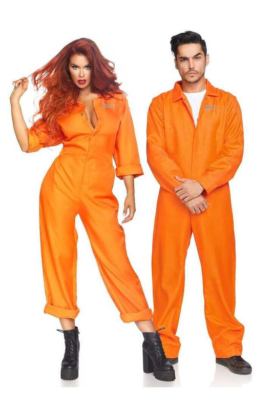 Leg Avenue Orange Prison Jumpsuit for Women in One Size 1