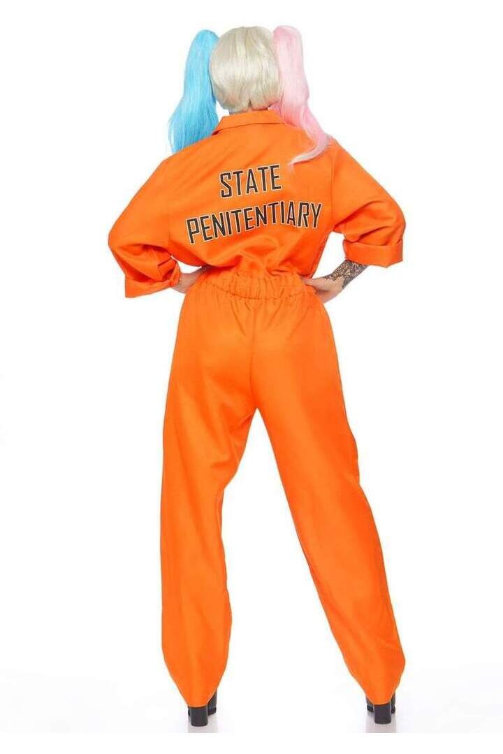 Leg Avenue Orange Prison Jumpsuit for Women in One Size 7