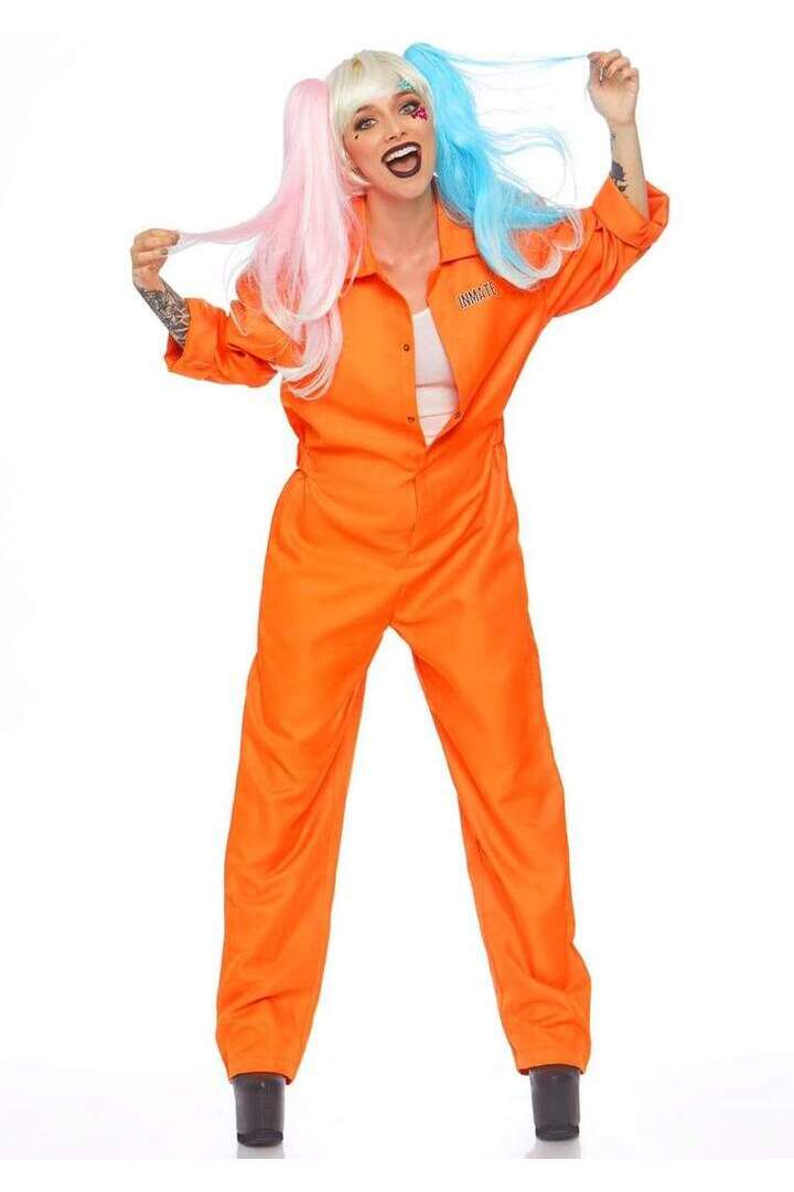Leg Avenue Orange Prison Jumpsuit for Women in One Size 8