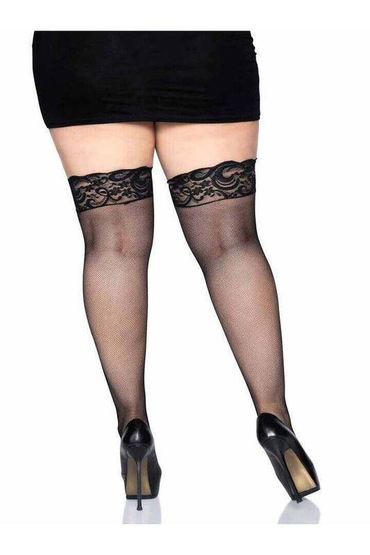 Leg Avenue Pia Plus Micro Net Thigh Highs in 1X/2X 1