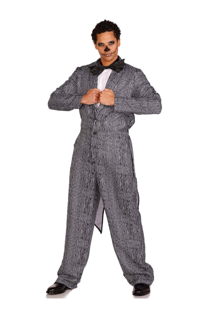 Leg Avenue Pinstriped Tux Costume Black/White 3