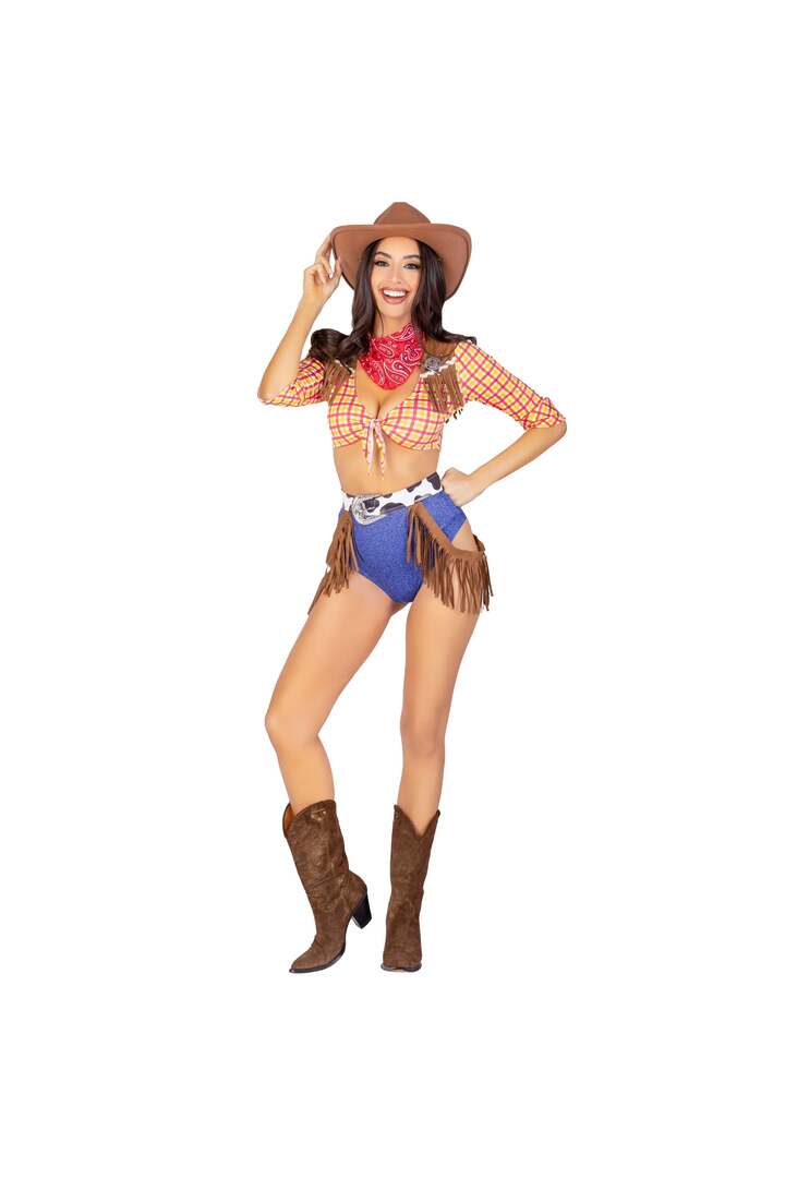 Leg Avenue Playful Cowgirl Costume Yellow 4