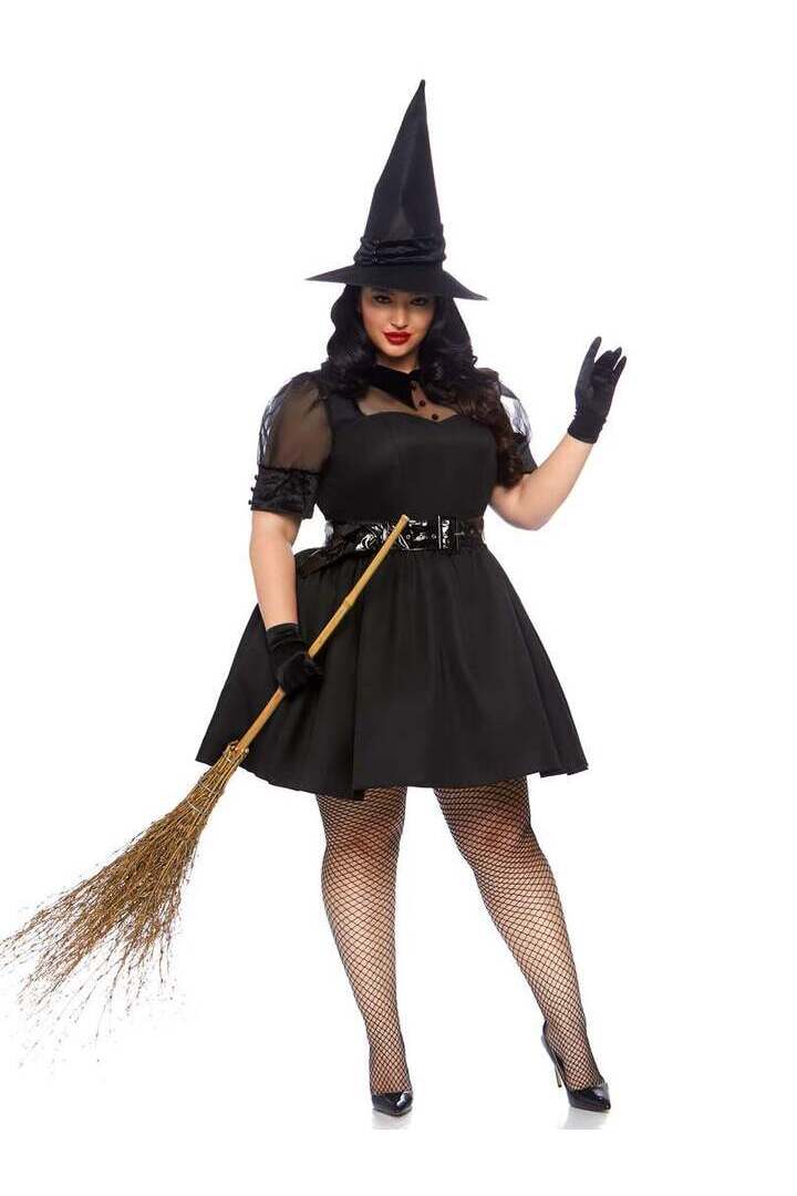 Leg Avenue Plus Bewitching Witch Costume in Black 3