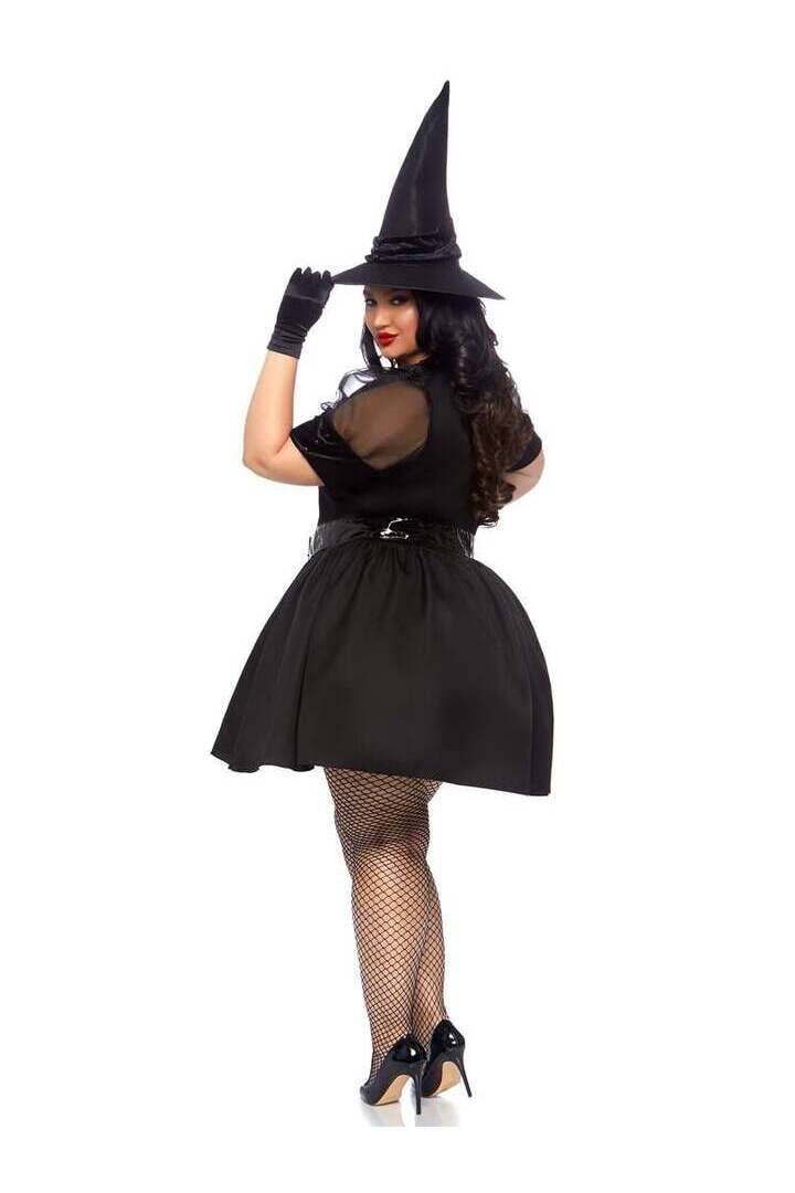 Leg Avenue Plus Bewitching Witch Costume in Black 4