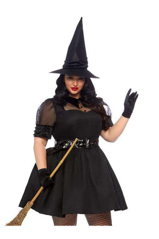Leg Avenue Plus Bewitching Witch Costume in Black