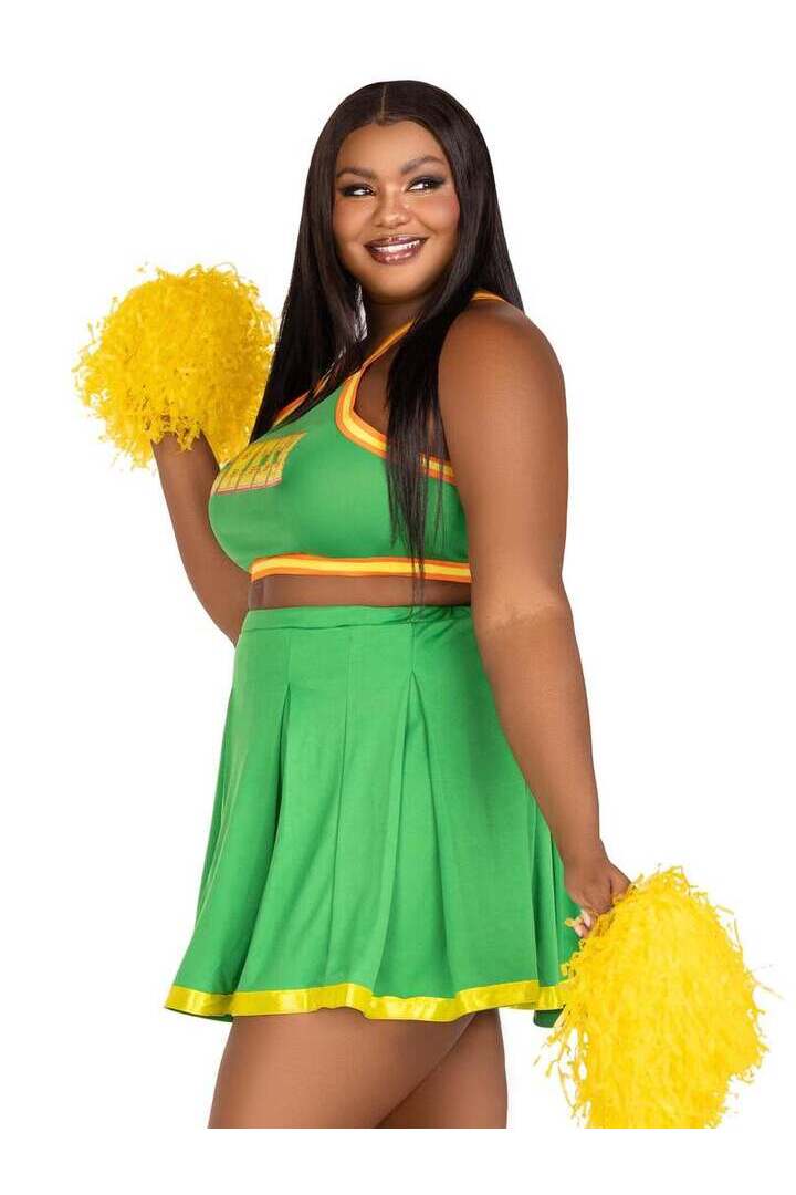 Leg Avenue Plus Bring It Baddie Costume in Green 2