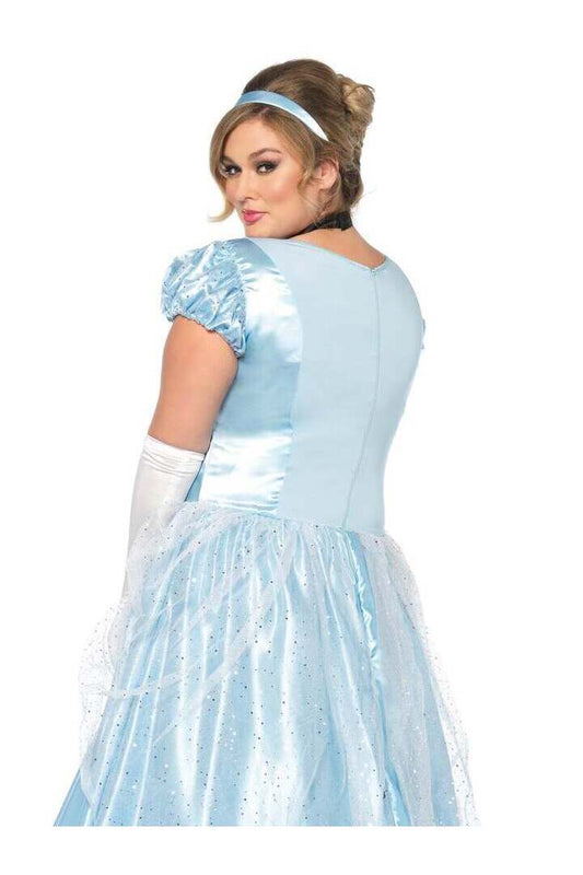 Leg Avenue Plus Classic Cinderella Costume in Blue 1