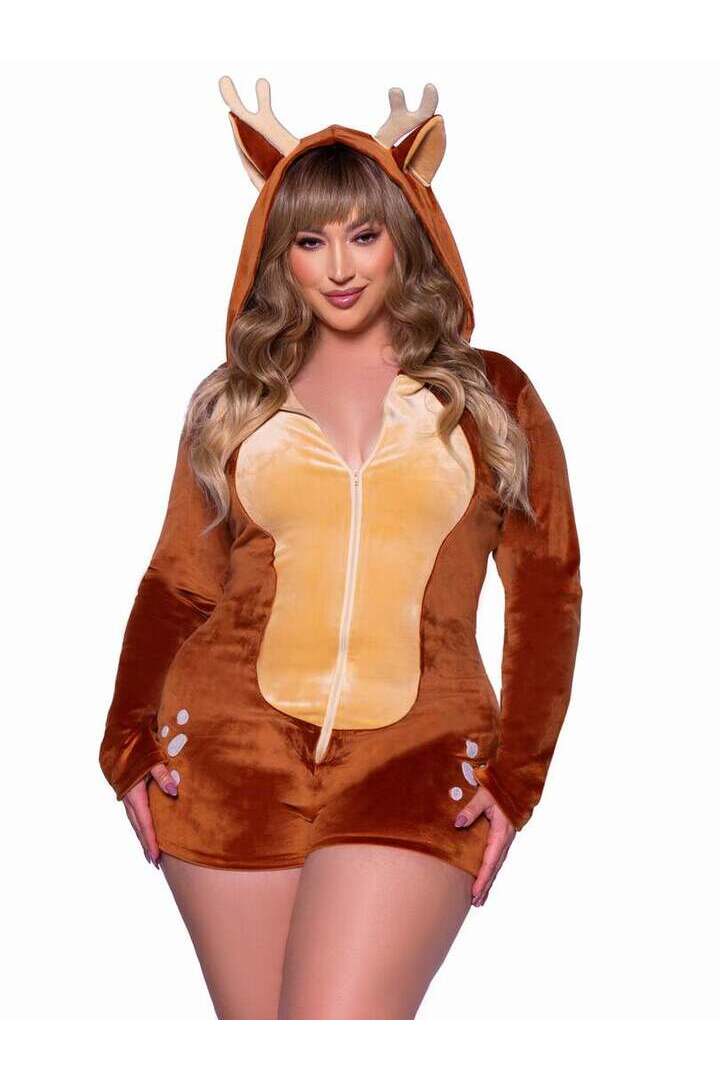 Leg Avenue Plus Comfy Fawn Costume in Brown 3