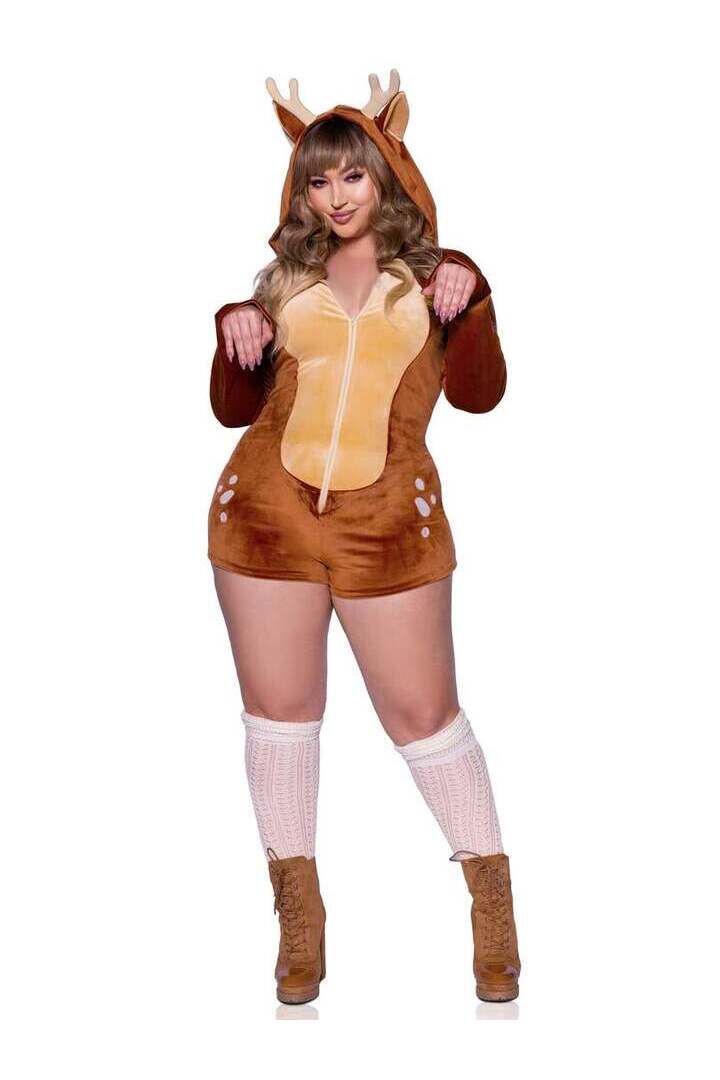 Leg Avenue Plus Comfy Fawn Costume in Brown 4