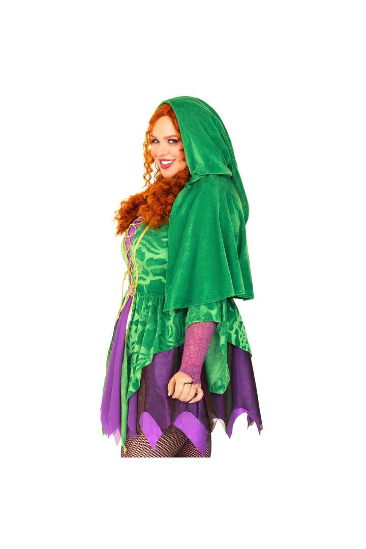 Leg Avenue Plus Crafty Spellcaster Costume Purple/Green 2