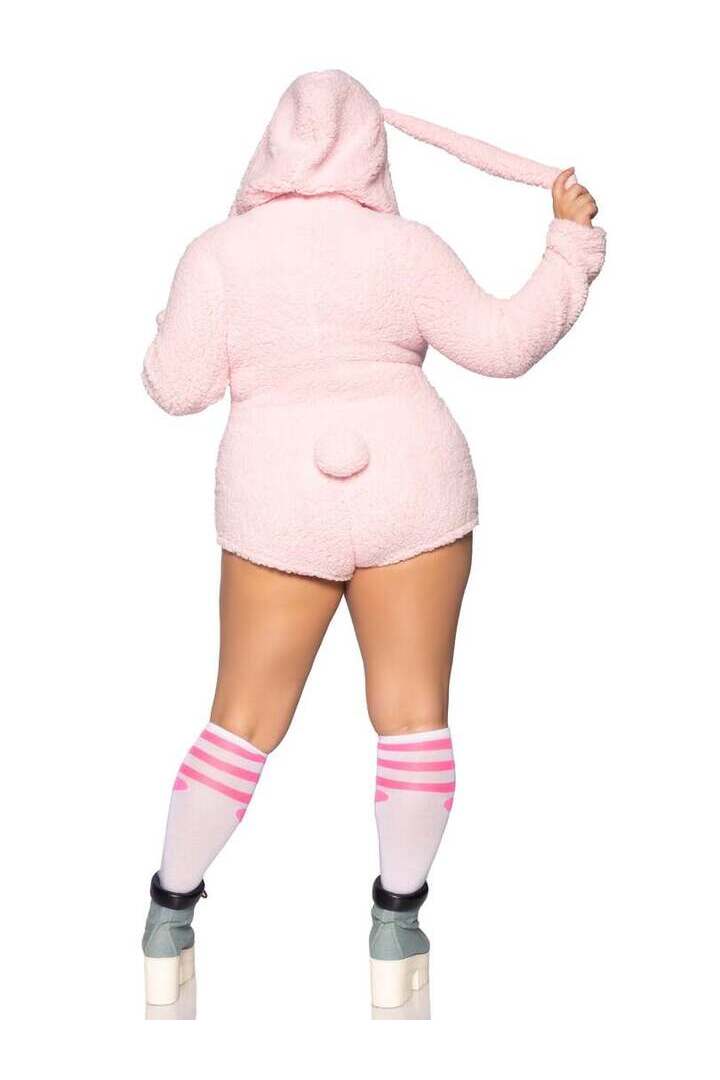 Leg Avenue Plus Cuddle Bunny Costume in Pink 4