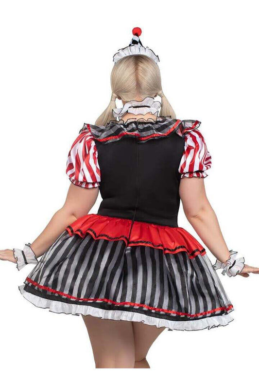 Leg Avenue Plus Darling Harlequin Costume in Black 1
