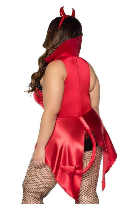 Leg Avenue Plus Devilish Darling Costume in Red 1