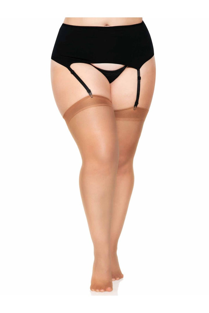 Leg Avenue Plus Dex Sheer Stockings in Queen Size 11