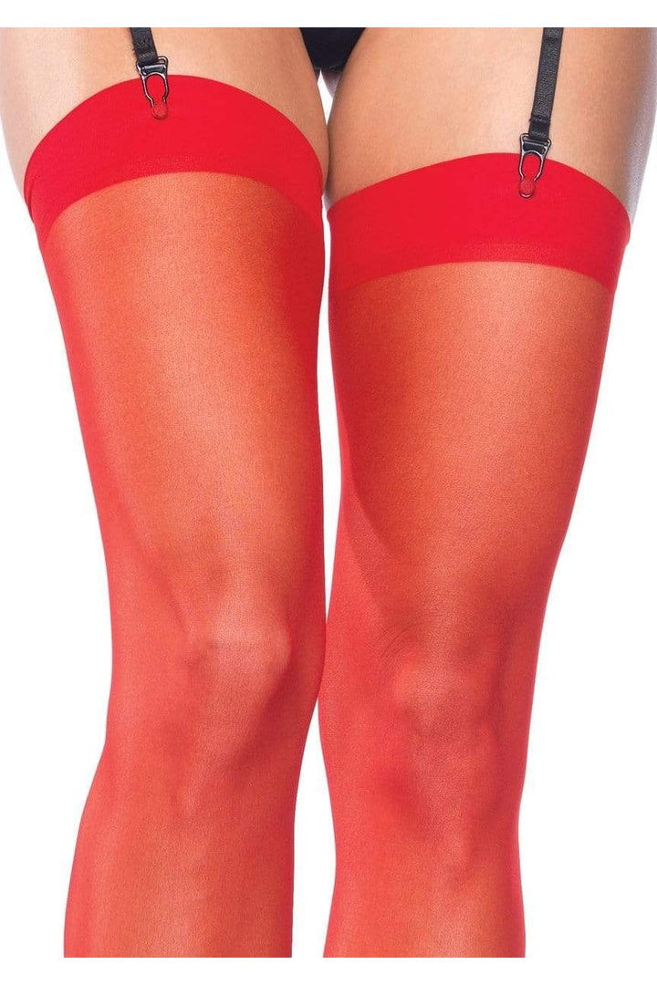 Leg Avenue Plus Dex Sheer Stockings in Queen Size 2