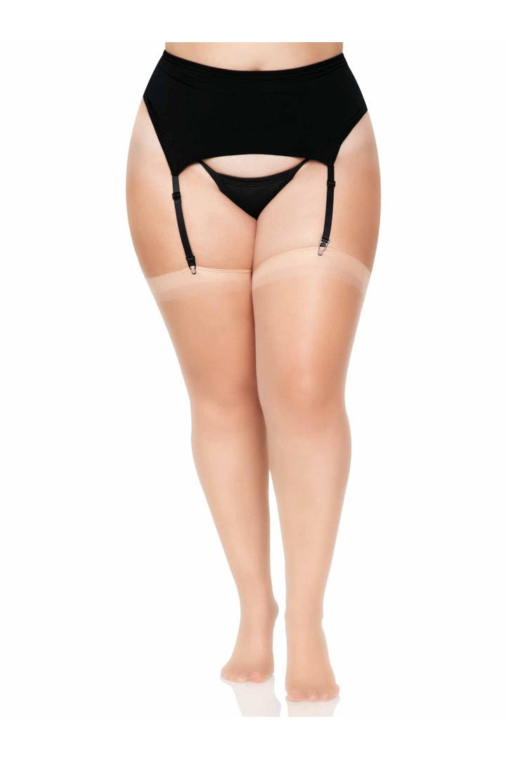 Leg Avenue Plus Dex Sheer Stockings in Queen Size 6
