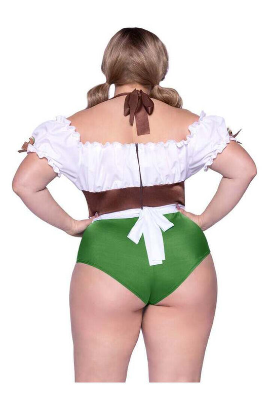 Leg Avenue Plus Flirty Fraulein Costume in Brown/Green 1