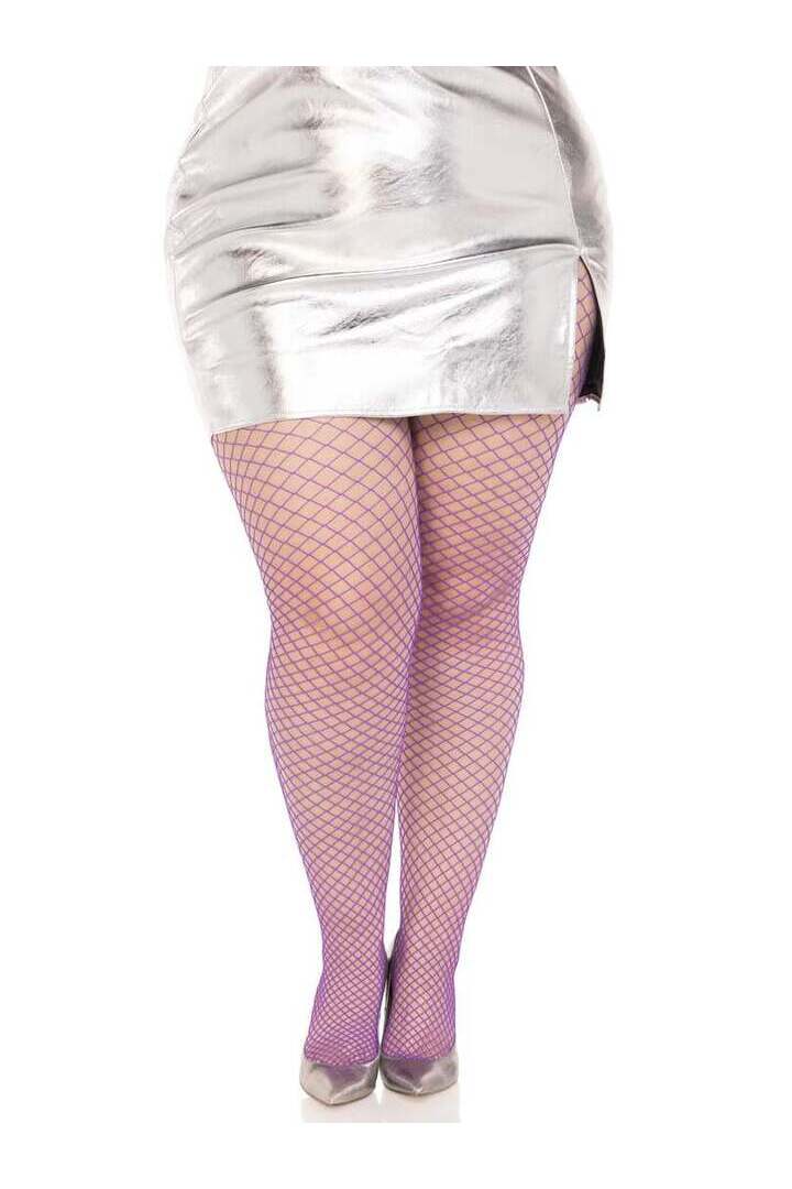 Leg Avenue Plus Gaia Spandex Net Industrial Tights in 1X/2X 10