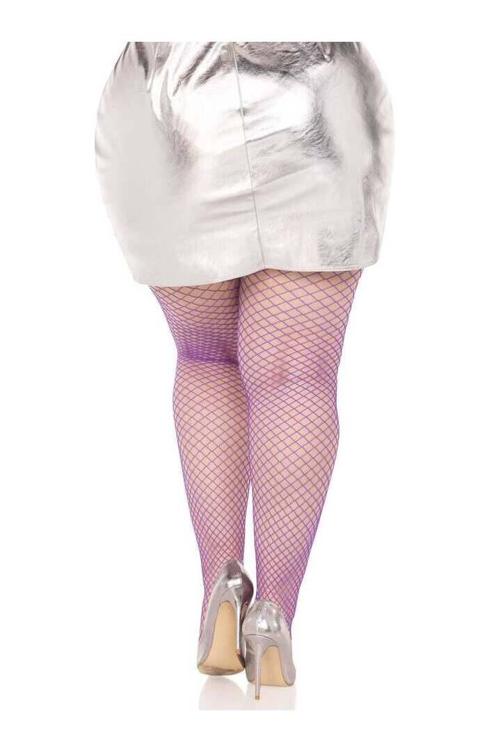 Leg Avenue Plus Gaia Spandex Net Industrial Tights in 1X/2X 11