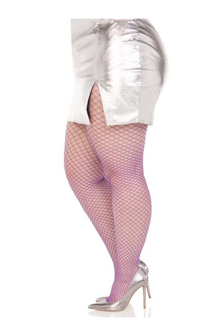 Leg Avenue Plus Gaia Spandex Net Industrial Tights in 1X/2X 12