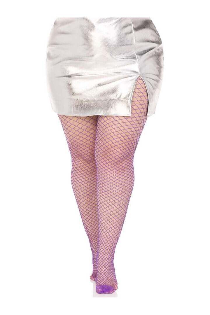 Leg Avenue Plus Gaia Spandex Net Industrial Tights in 1X/2X 13
