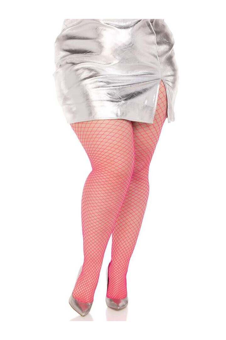 Leg Avenue Plus Gaia Spandex Net Industrial Tights in 1X/2X 14