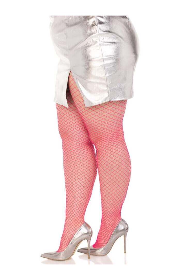 Leg Avenue Plus Gaia Spandex Net Industrial Tights in 1X/2X 16