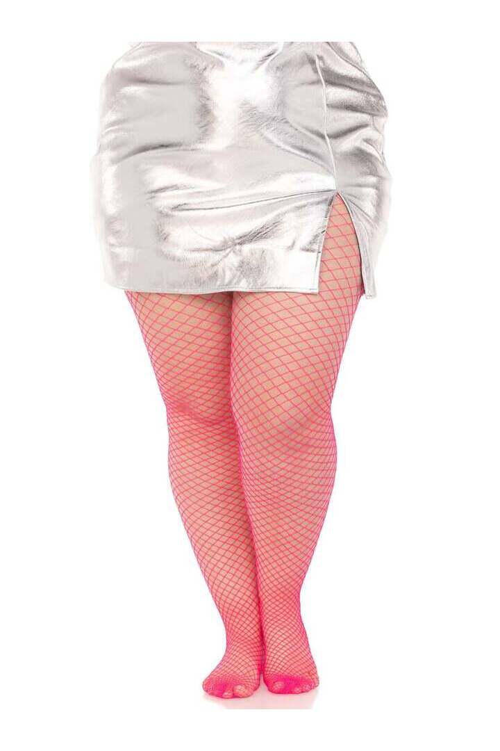 Leg Avenue Plus Gaia Spandex Net Industrial Tights in 1X/2X 17