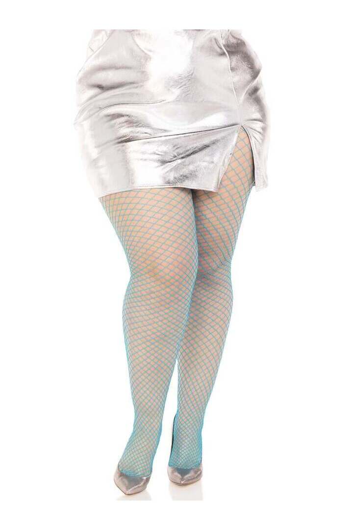 Leg Avenue Plus Gaia Spandex Net Industrial Tights in 1X/2X 18