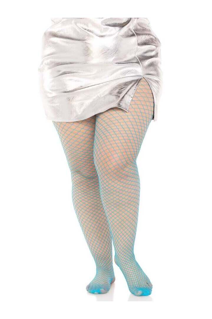 Leg Avenue Plus Gaia Spandex Net Industrial Tights in 1X/2X 21