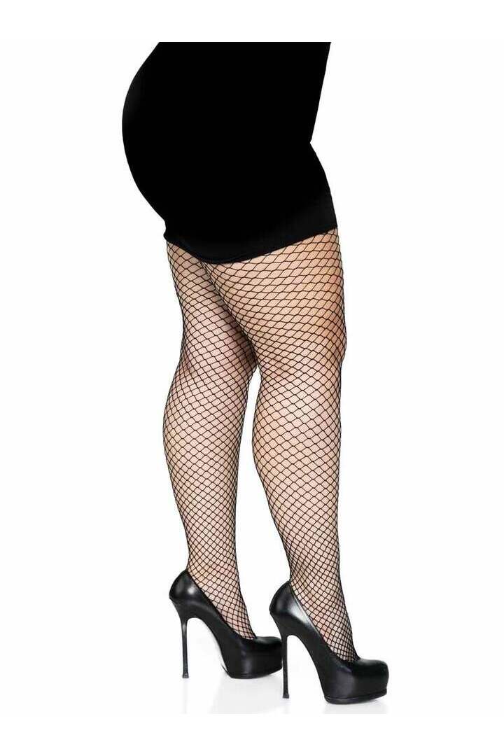 Leg Avenue Plus Gaia Spandex Net Industrial Tights in 1X/2X 2
