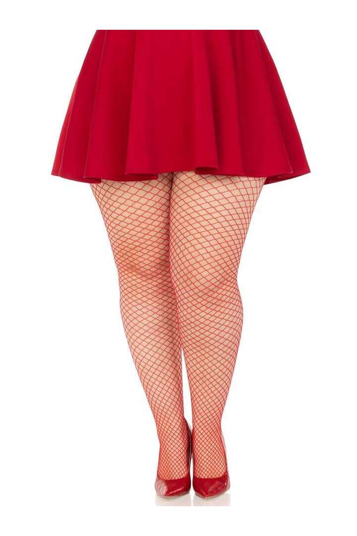 Leg Avenue Plus Gaia Spandex Net Industrial Tights in 1X/2X 5