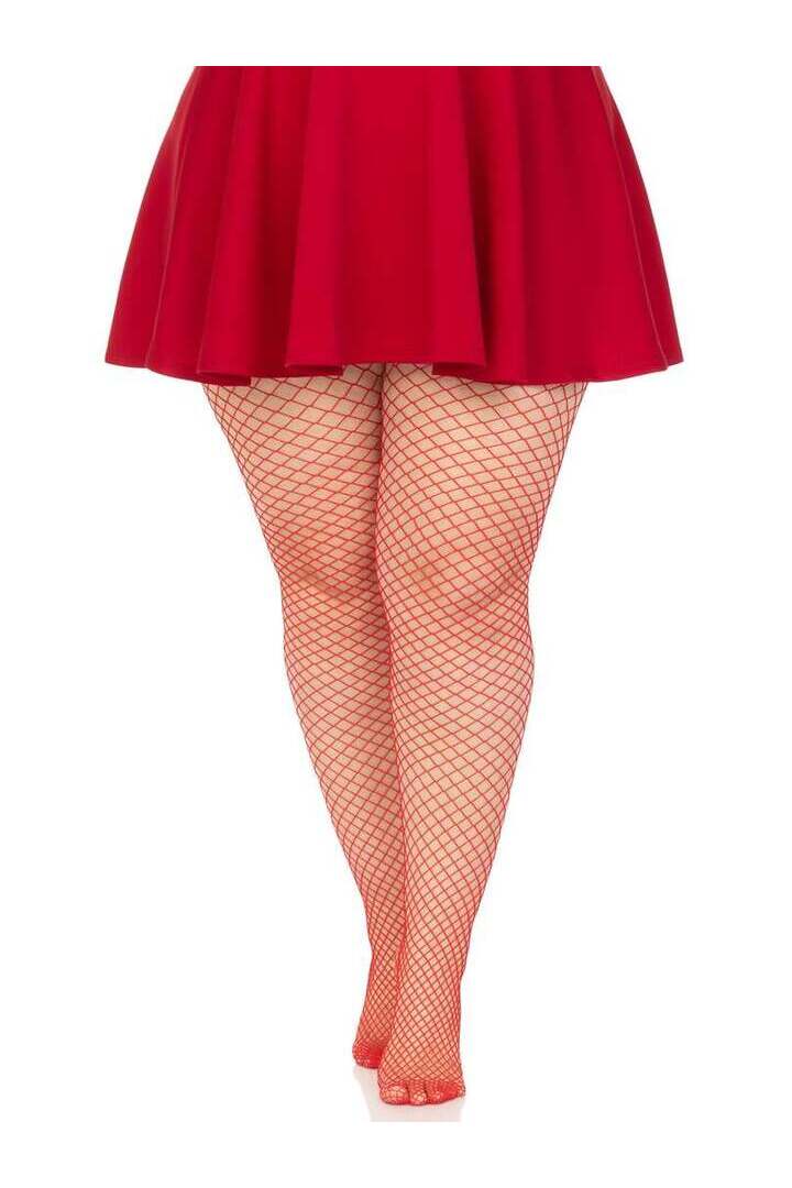 Leg Avenue Plus Gaia Spandex Net Industrial Tights in 1X/2X 9