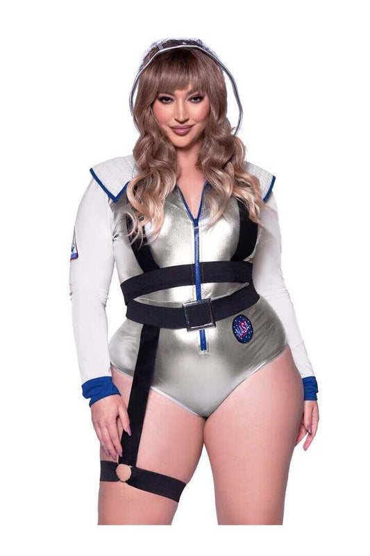 Leg Avenue Plus Galaxy Girl Costume in Silver