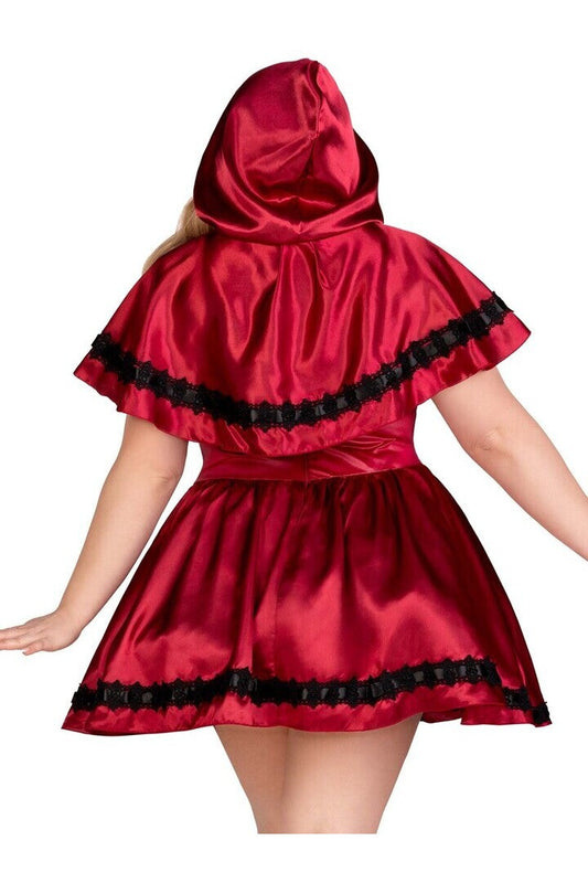 Leg Avenue Plus Gothic Red Riding Hood Costume in Red/White 1