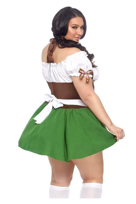 Leg Avenue Plus Gretchen Oktoberfest Costume in Brown/Green 1